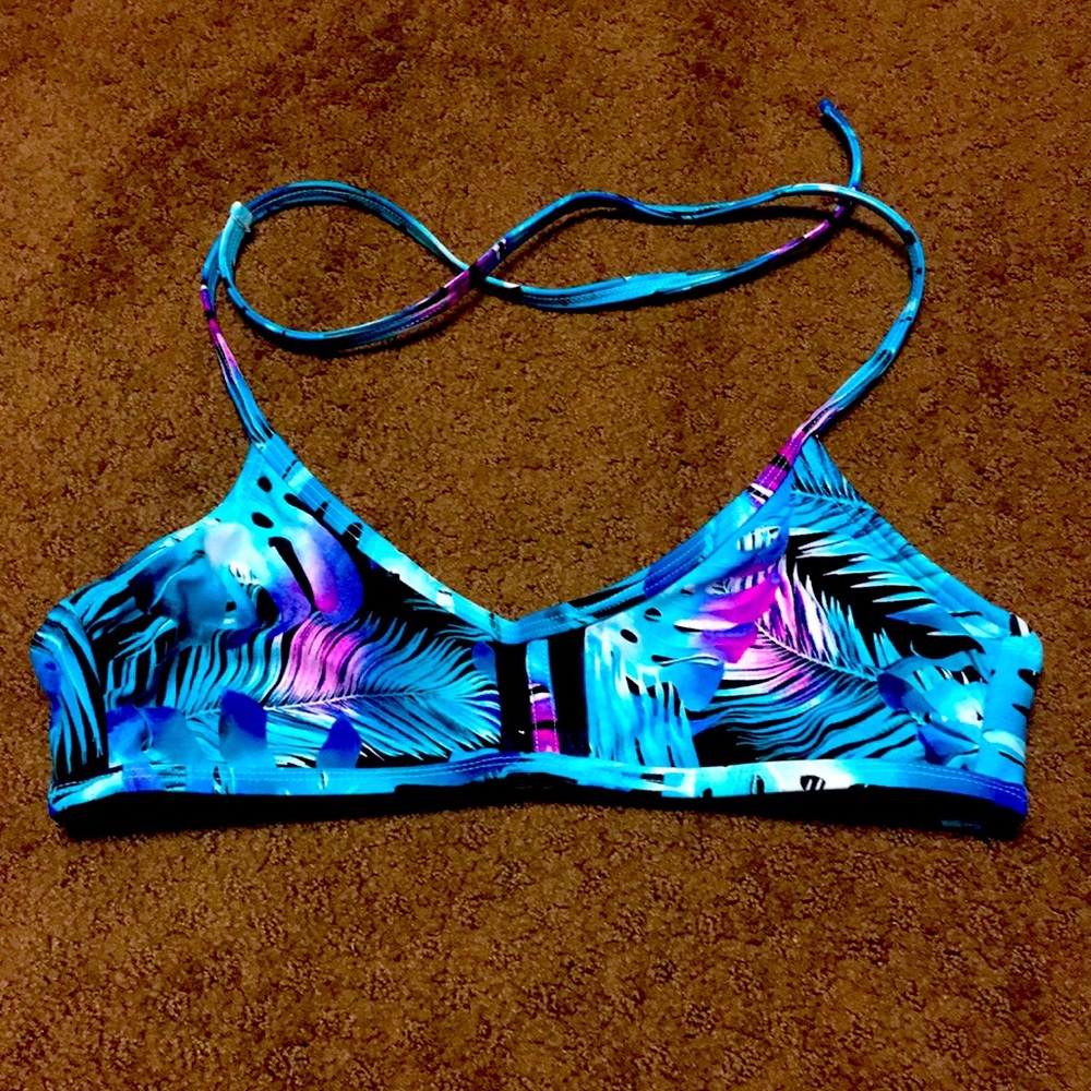 Bikini top Medium tropical Hawaiian bathing suit /swim suit EUC